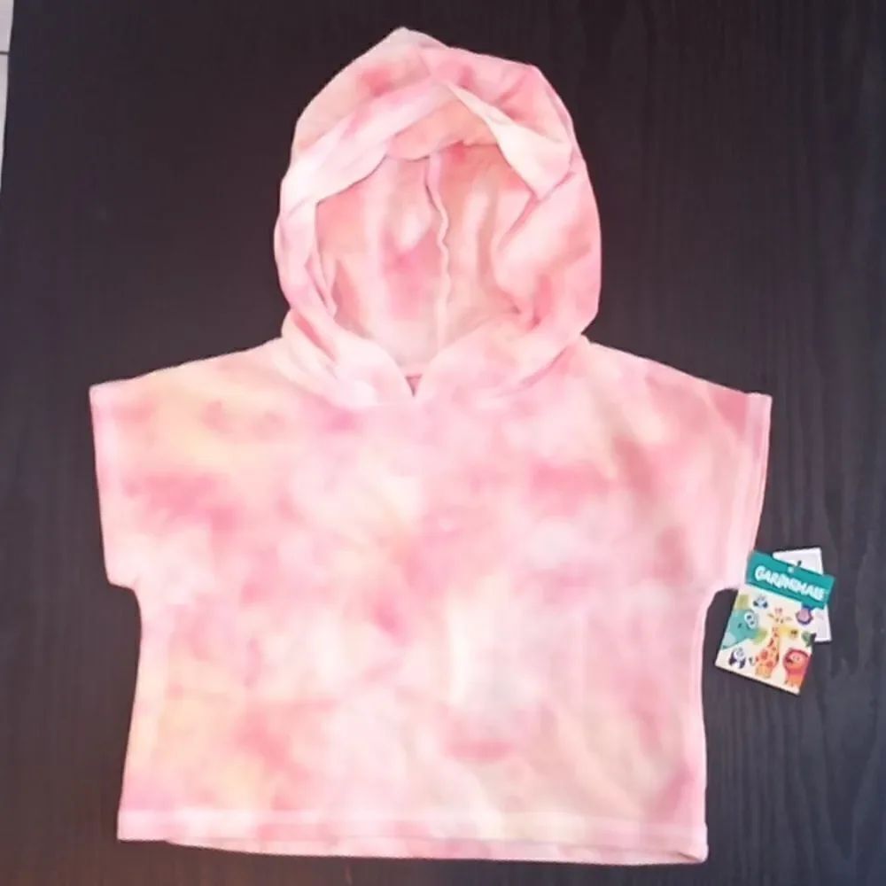 TODDLER GIRLS CROPPED Muscle Hoodie Sweatshirt Top Shirt Terrycloth